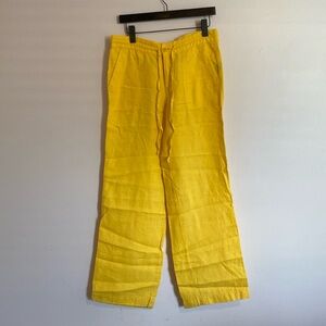 Lauren Ralph Lauren Bright Yellow Linen Trousers